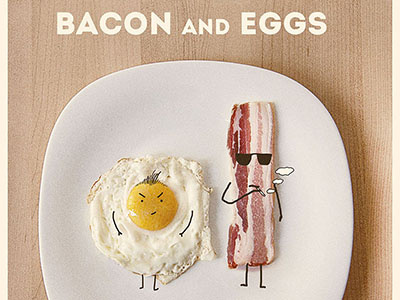 Bacon Eggs american bacon breakfast dish eggs food pairs poster recipes