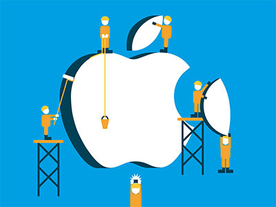 Apple Pit Stop apple construction mac pitstop restyling web work workinprogress workman