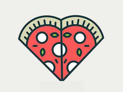 Love is two slices of pizza