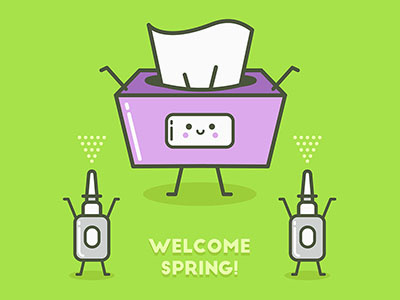 Welcome Spring! air illustration spring