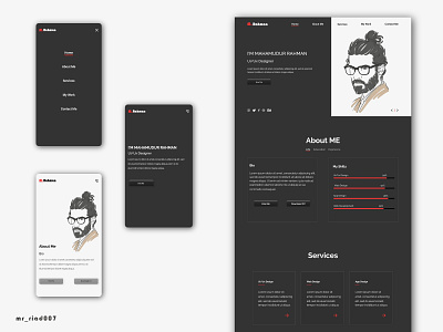 Personal Portfolio - Concept UI Design apps ui concept design design mobile app personal portfolio portfolio ui design web