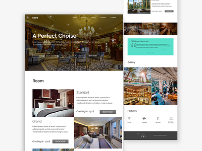 Hotel booking landing page concept design design hotel hotel web hotel website landing page ui ui design web design website