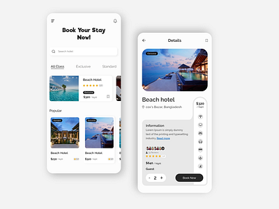 Hotel Booking App app app ui apps ui booking app concept design design hotel booking app mobile app mobile app ui ui ui design