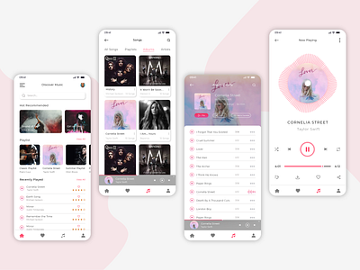 Music Player App apps ui concept design design music player app mussic app ui ui design