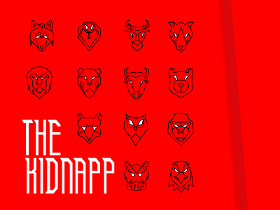 The Kidnapp - Animals Icons (avatars) animals app avatars flat icon iconography illustration logo symbol ui vector