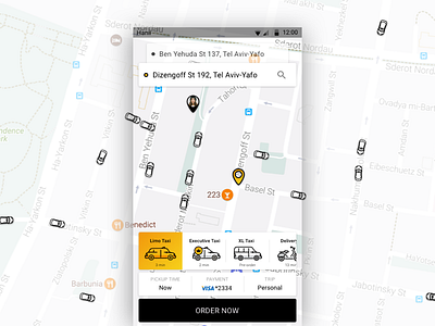 Ordering Taxi App