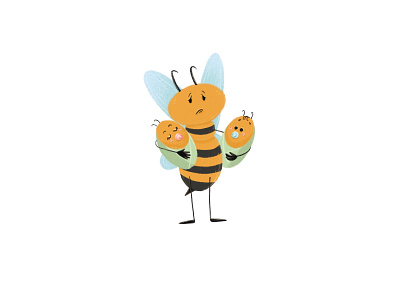 Mama Bee bee branding charactersdesign childrensbookillustrator cute design ecology environment graphic design honey illustration illustrator logo planet save spring ui