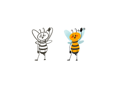 Hi! How are you? art artwork bee branding charactersdesign childrensbookillustrator cute design ecology environment graphic design illustration illustrator logo ui
