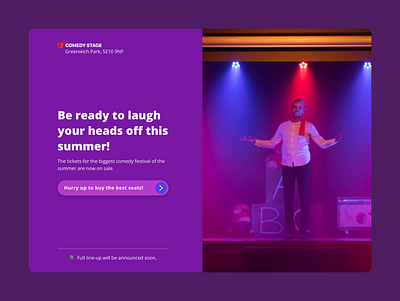 Daily UI #3 - Landing Page comedy dailyui landingpage ui uichallenge uiux website