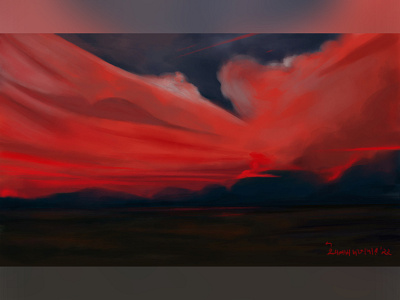 Blood Sky design digital art digital illustration digital painting illustration vector