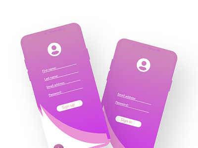 SIGN IN AND SIGN UP PAGE app design minimal ui ui design ux