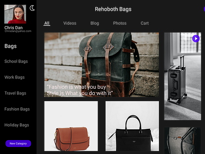 Bag Store Landing Page design minimal ui ui design ux