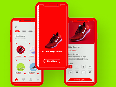 Shoe Store App app design ui ui design ux