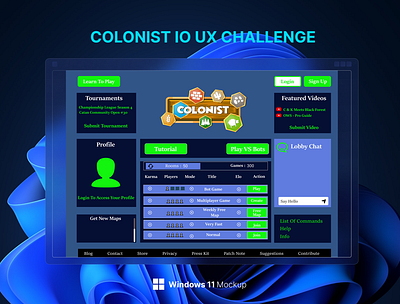 Colonist lobby UX challenge app branding design illustration logo minimal ui ui design ux vector