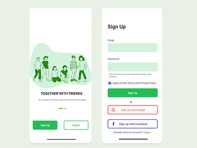 Together With Friends app branding design illustration logo minimal ui ui design ux vector