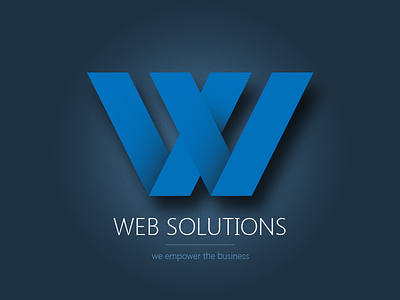 Web Solutions Logo clean iconic logo