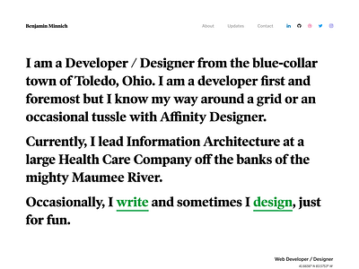 A Look At My Personal Site (2 of 7)