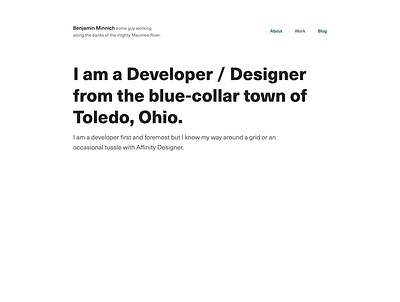 A Look At My Personal Site (3 of 7) blog clean grid personal typography web design website