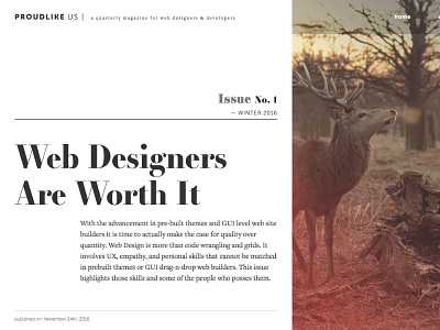 Proudlikeus typography web design web magazine