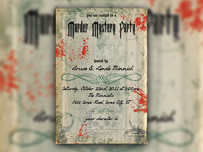 Murder Mystery Invites invitations murder mystery party