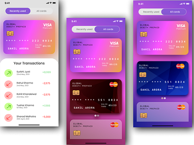 DIGITAL CARD MANAGEMENT APP by Sahil arora on Dribbble