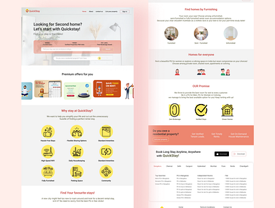 QuickStay - Website design branding design landing page product design ui uiux design ux webpage website design