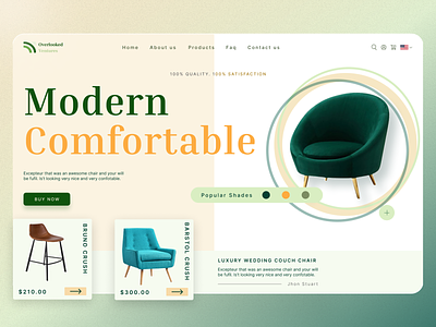 Modern E-commerce Furniture Store clean furniture store ecommerce eshoping figma furniture ecommerce furniture store header section header ui landing page modern furniture shoping