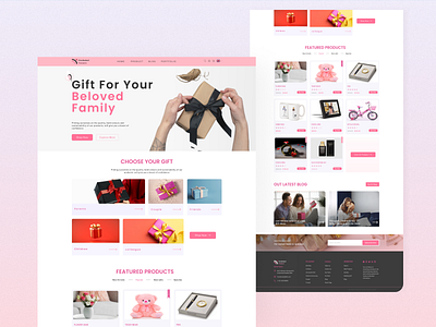 E-commerce Gift Shop Landing Page anniversary boostrap delivery e shop e store ecommerce eshop figma gift gift delivery giftshop interface modern online shop online shoping product responsive ui