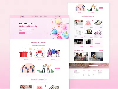 Ecommerce Gift Shop Landing Page 2022 trend 2022 trend design bootstrap 5 ecommerce eshoping figma gift gift shop gift web design landing page minimal landing page online shop onlineshopping pixency responsive design surprise gift ui web site design