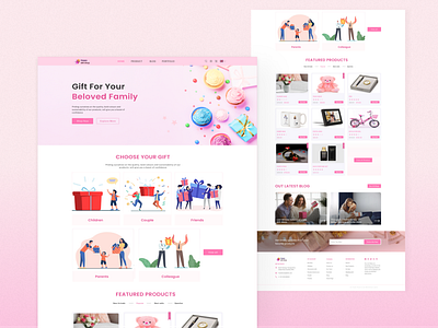 Ecommerce Gift Shop Landing Page