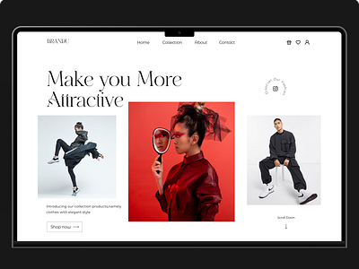 Brand4u Fashion website apparel branding clothing brand eccommerce ecommerce fashion fashion blog fashion design figma interface landing page make up typography ui uiux userinterface ux webdesign