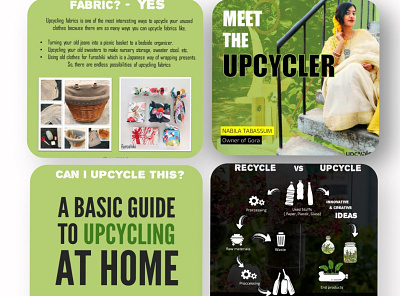 Social media Post on Upcycling for Upcyclet branding design presentation recycle social media post social media post design ui upcycle upcycling