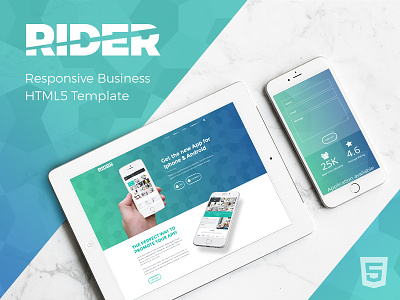Rider | Multi-Purpose HTML5 Template clean creative market css3 html5 modern template web design website