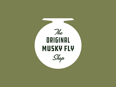 Musky Fool Fly Fishing Co. bait branding fishing fly fly fishing musky reel tackle wisconsin