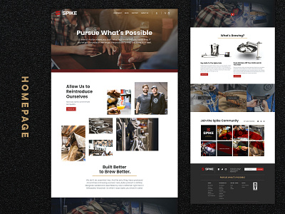 Homepage Web Design – Spike Brewing