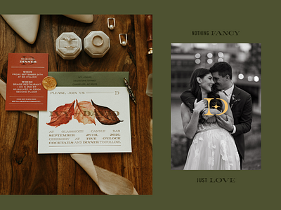 I+D Wedding Invite design fall invites letterpress monogram print wedding