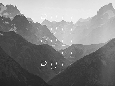 Pull, pull, pull... cycling gradient mountains perspective type up