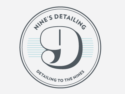 Nine's Detailing 9 detailing logo typography