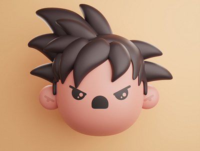 Cute Goku NFT 3d 3d art anime blender cute dbz design dragon ball eth goku kakarot nft opensea photoshop sell son goku
