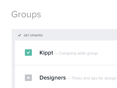 Inc Groups [wip] buttons flat flat design groups inc kippt sendtoinc settings toggle wip