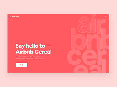 Airbnb Cereal Site airbnb airbnb cereal interactive type specimen typeface typography website