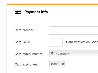 Payment info card credit card payment