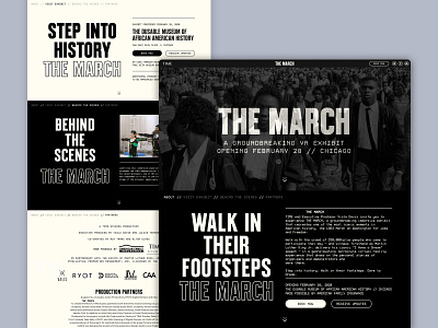 The March design typography ui ux web website website design