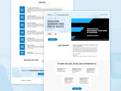 The Business of Change — Class Page branding design ui ux web website website design