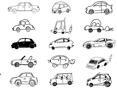 My car's better than yours cars illustration sketch web
