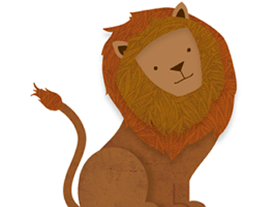 Lion cute illustration lion zoo animal