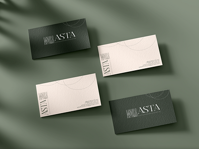 ASTA / business card branding business card card design graphic design logo minimal typography