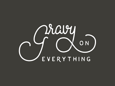 Gravy On Everything gravy handlettering lettering sticker thanksgiving typography