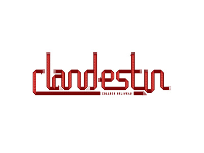 Clandestin lettering logo logotype script typography vector