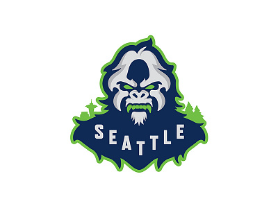 Seattle Sasquatch hockey logo nhl sasquatch seattle space needle sports